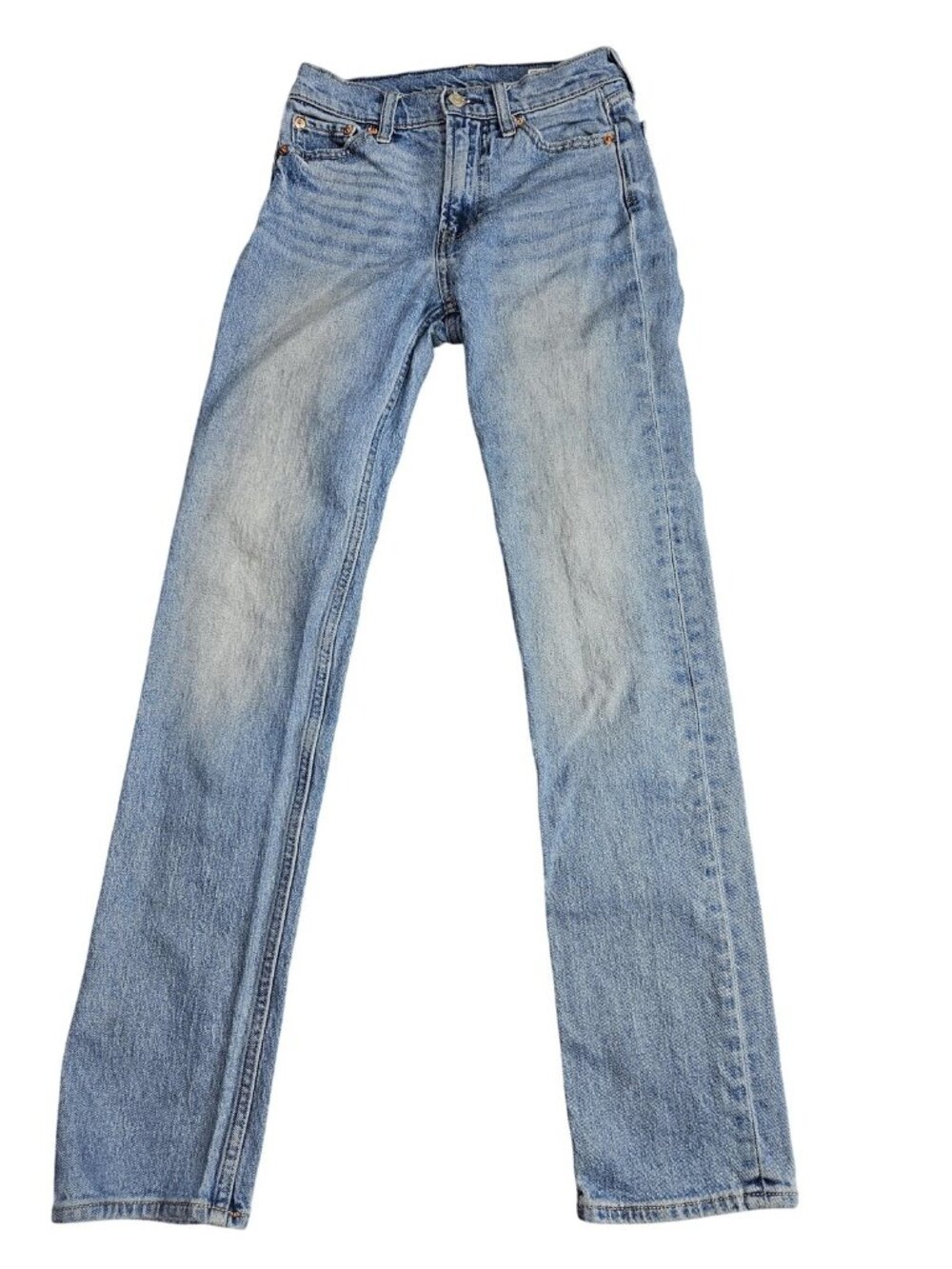 Gap 90s Straight High Rise Jeans Womens 00 Blue Light Wash Stretch Denim